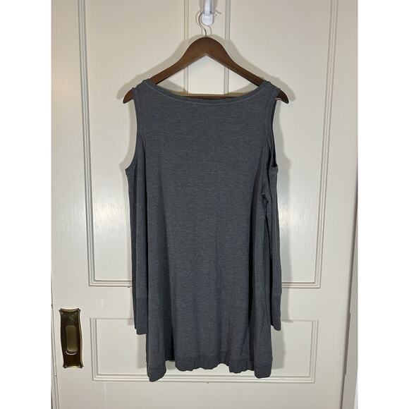 Soft Surroundings Cold Shoulder Terry Cloth Sweatshirt Womens Size Medium Gray - Picture 3 of 8